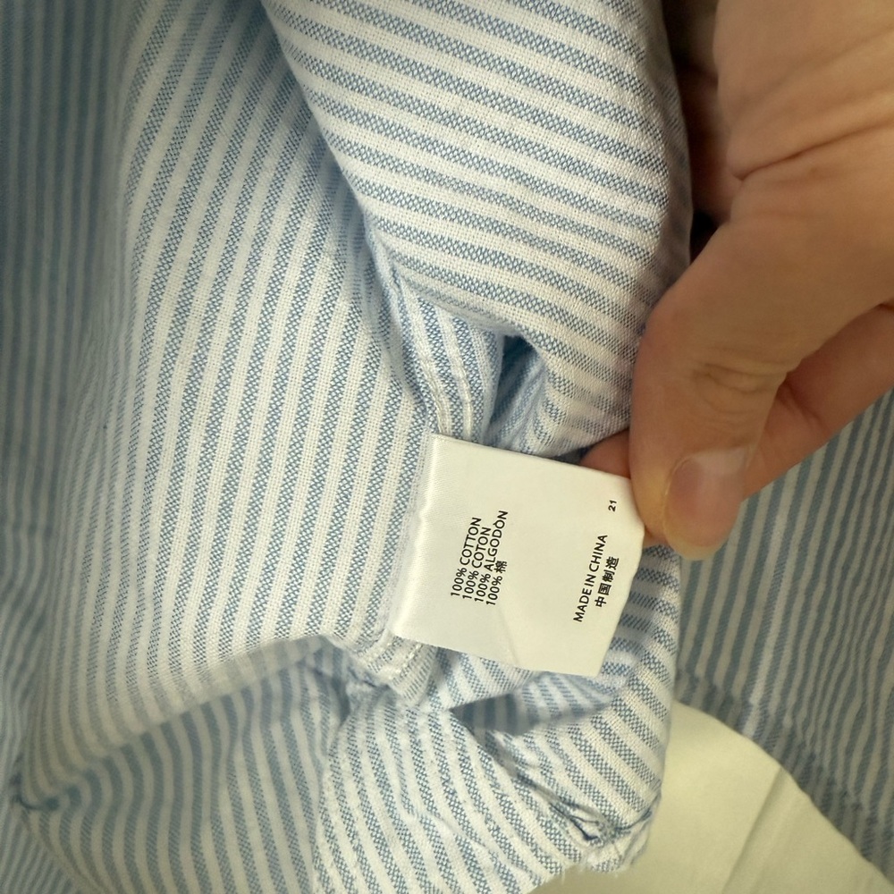 Brandy Melville Blue Striped Shirt - Picture 3 of 4